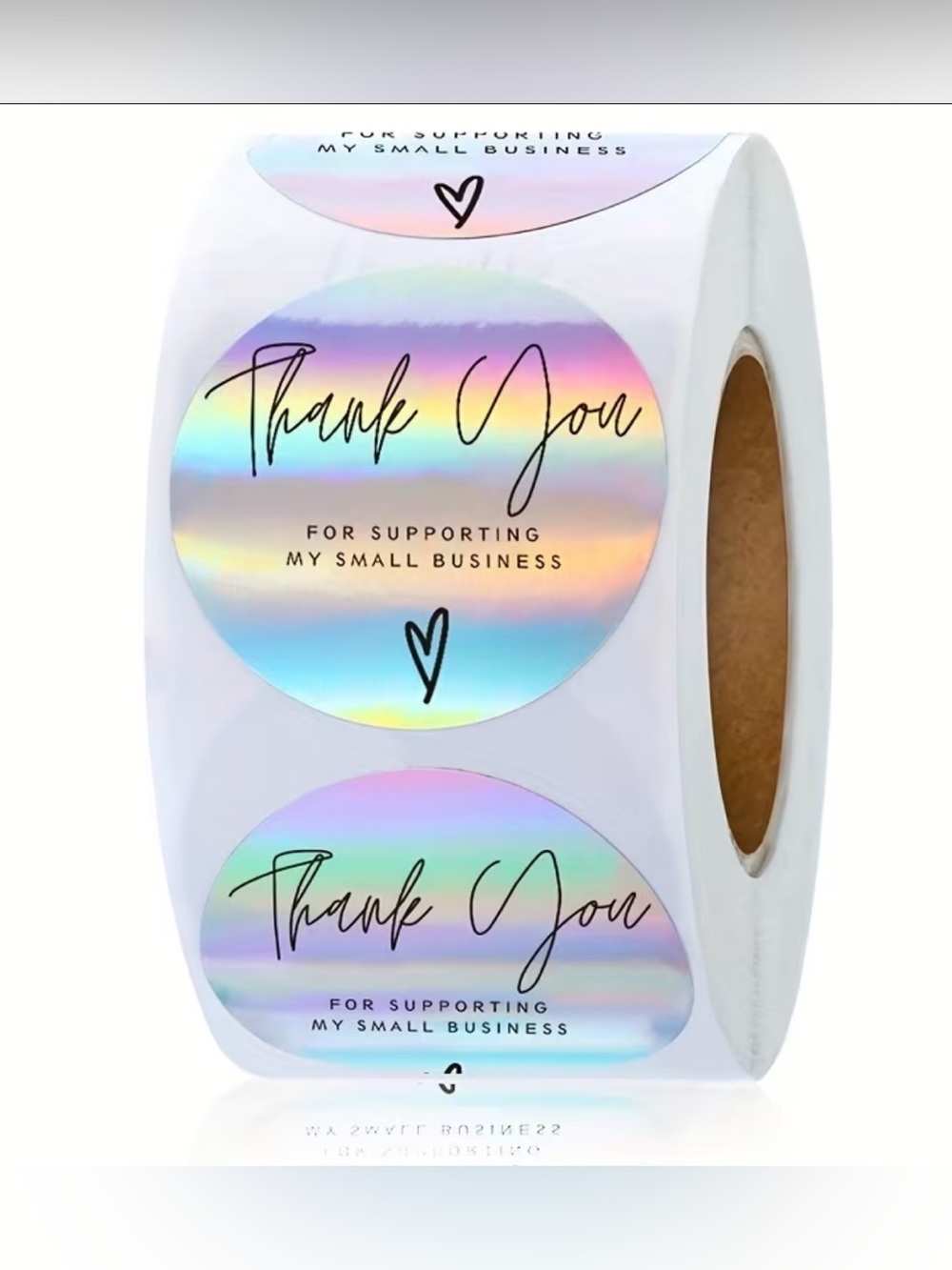 💜 NWT Holographic Circle Small Business Thank You Stickers (500 Stickers)